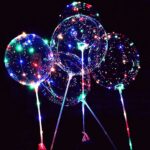 Balon 60 cm Cu 50 Led-uri,Suport Din Plastic , pe Baterii ,Engross
