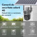 Camera de Supraveghere 4G Dubla 8MP Full HD Cu Panou Solar, Engros - imagine 2
