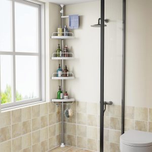 Etajera Colt Pentru Dus 4 Rafuri 260cm Inaltime Reglabila, Engros
