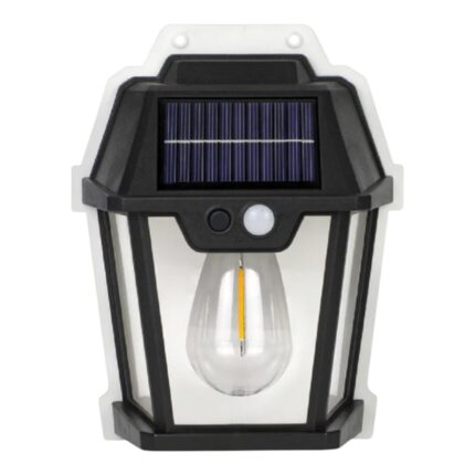 Lampa Solara De Perete Cu 1 Bec Led Retro Si Senzor De Miscare, Engros