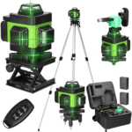 Nivela laser 4D CU 16 linii, 4 fascicule x 360 grade, Linii verzi, Raza de actiune 25m, Precizie ± 2mm/10m, Autonivelare, Unghi drept, Baterii 2 x 4000 mAh 4.2V, Telecomanda, Engros