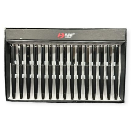 Set 15 stilouri metal negru mat,Engross