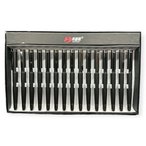 Set 15 stilouri metal negru mat,Engross
