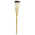 Set 2 X Lampă Solară De Grădină Din Bambus 60cm, Engross - imagine 3