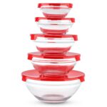 Set 5 Boluri de Sticla cu Capac, Engros