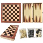 Table Sah din Lemn 2in1 cu Piese din Plastic 40x40cm, Engros