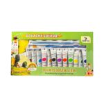 Tempera 9ml, Suport cu burete si Pensule, Engros