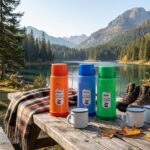 Termos din Plastic cu Pahar 1L, Engros - imagine 3