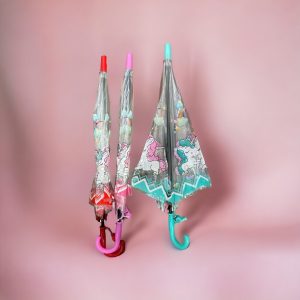 Umbrele Transparente Pentru Copii Cu Unicorn Si Fluier, Engross