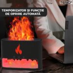 Umidificator 250ml difuzor cu sare de himalaya design flacara, Engross - imagine 2