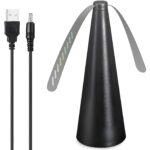 Ventilator Electric Negru Anti-Insecte cu USB & Baterii Ø8.5x25cm, Engros