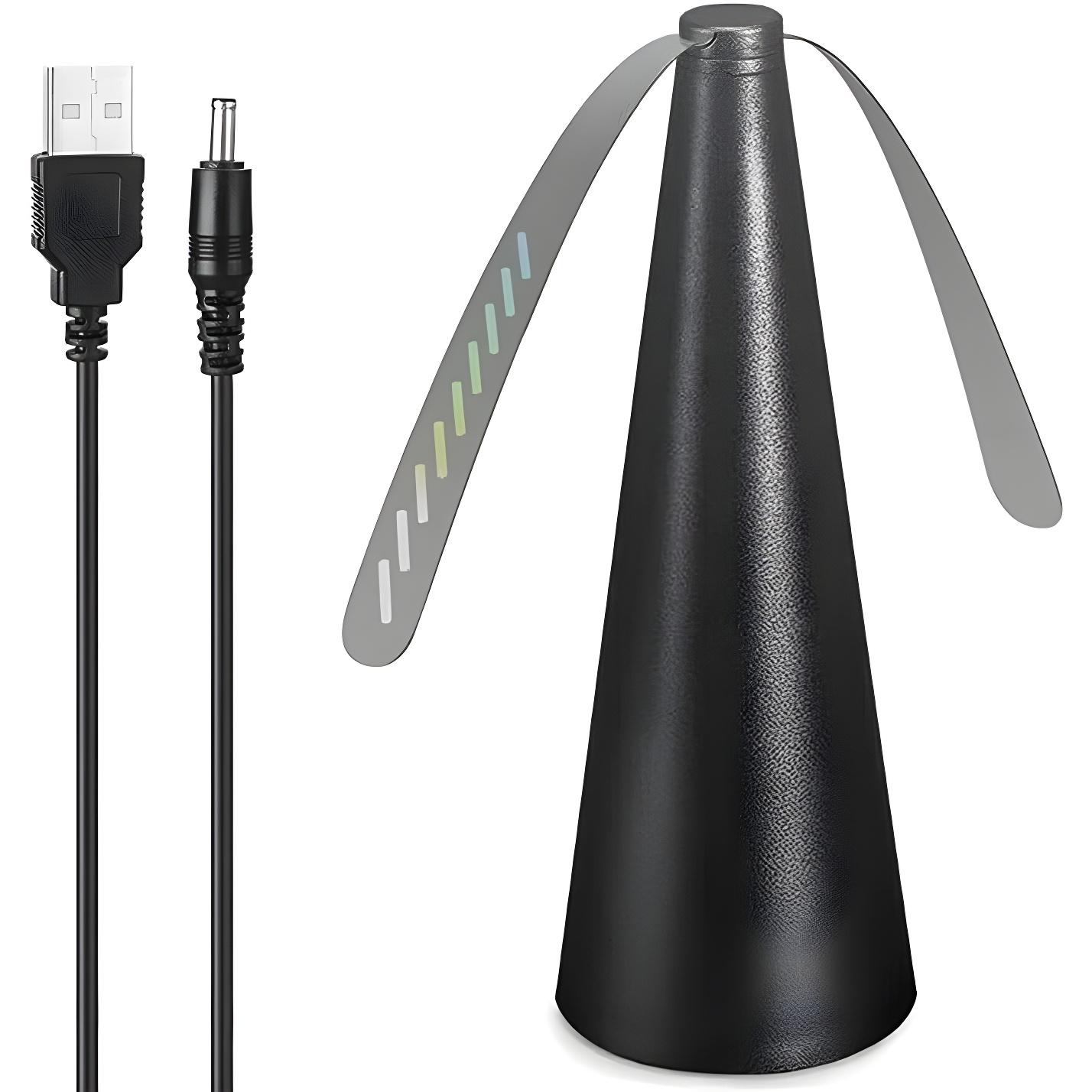 magnific_J9QGRvgOq4.jpg Ventilator Electric Negru Anti-Insecte cu USB & Baterii Ø8.5x25cm, Engros - imagine 1