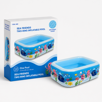 Piscina cu 2 Inele 120x85x36cm cu Podea Moalea, Engros