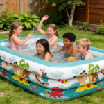 Piscina cu 3 Inele 150x100x55cm cu Podea Moalea, Engros - imagine 3
