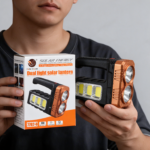 Lanterna 5 Led-uri 3W cu Incarcare Solara/Priza 400 lm, Engros - imagine 3